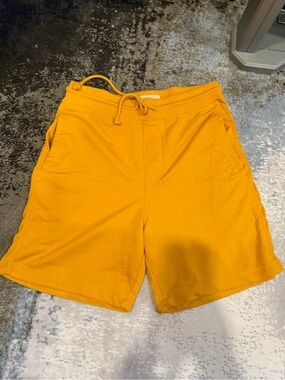 Free Planet Men's Bright Yellow Athletic Drawstring Shorts